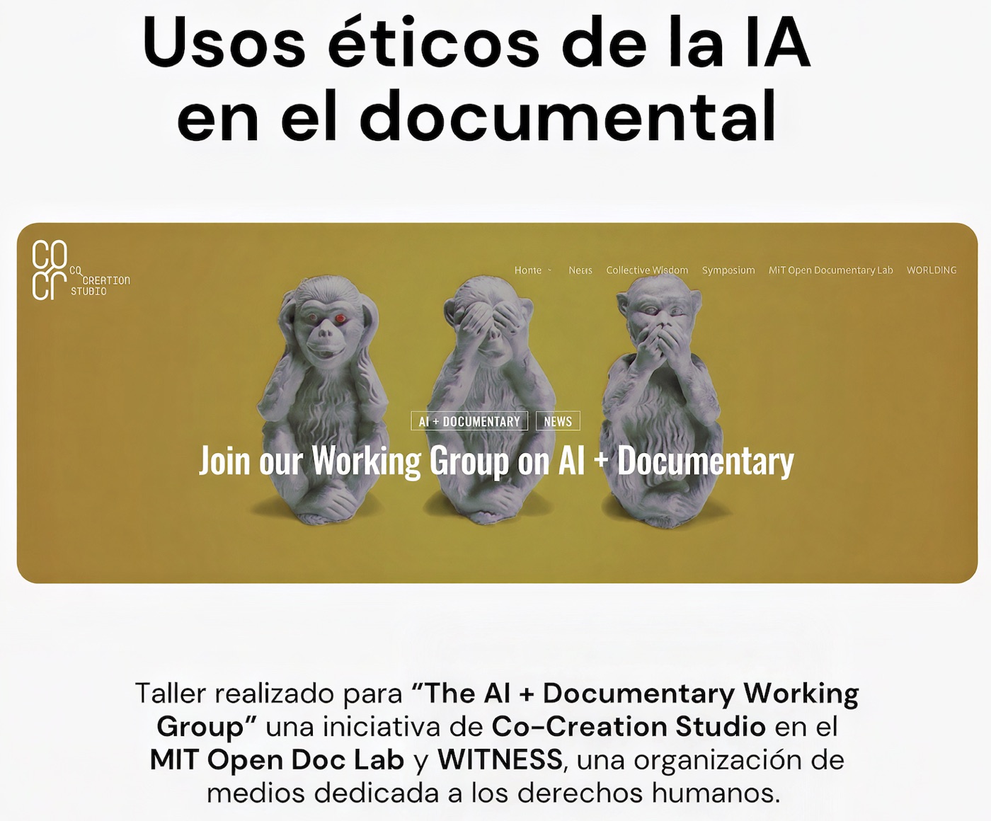Usos eticos de la IA en el documental